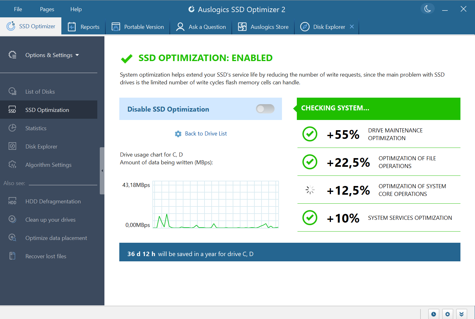 Auslogics SSD Optimizer