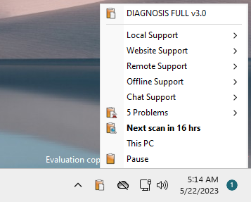 Diagnosis for Windows