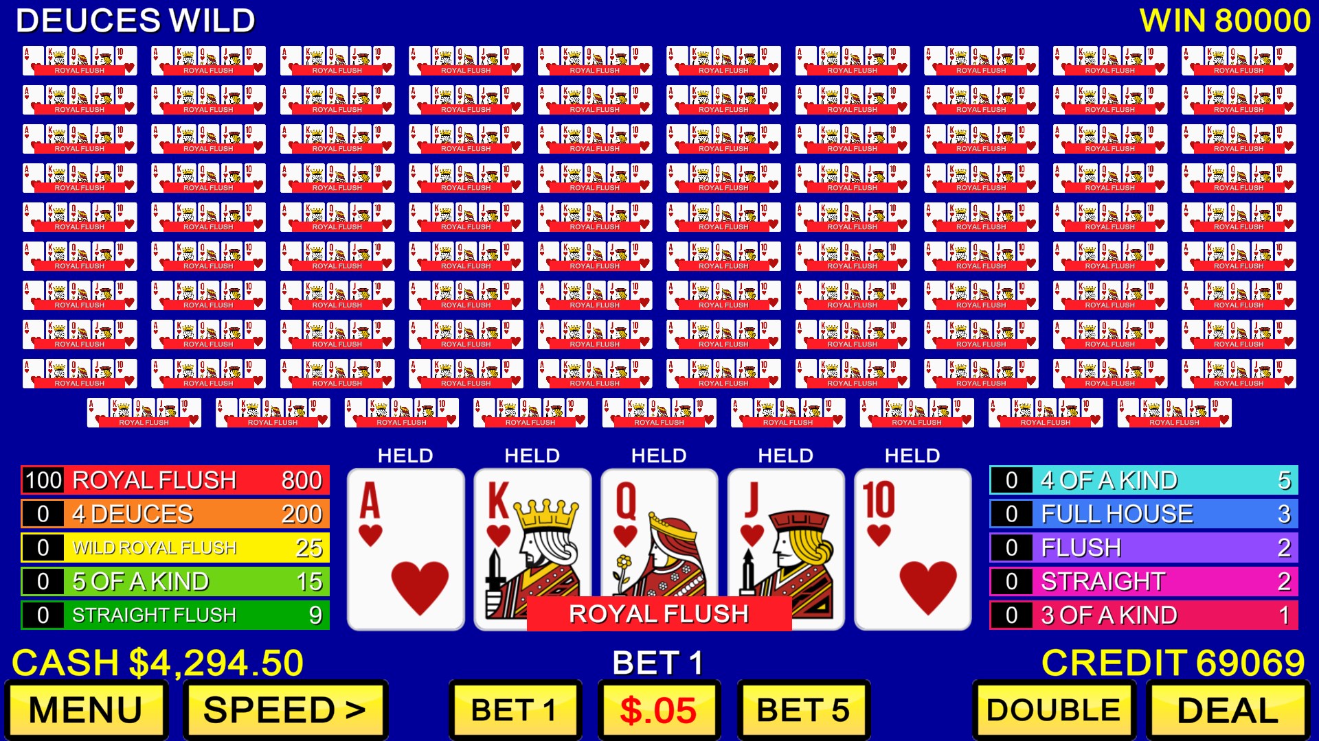 MULTI VIDEO POKER CLASSIC GAMES
