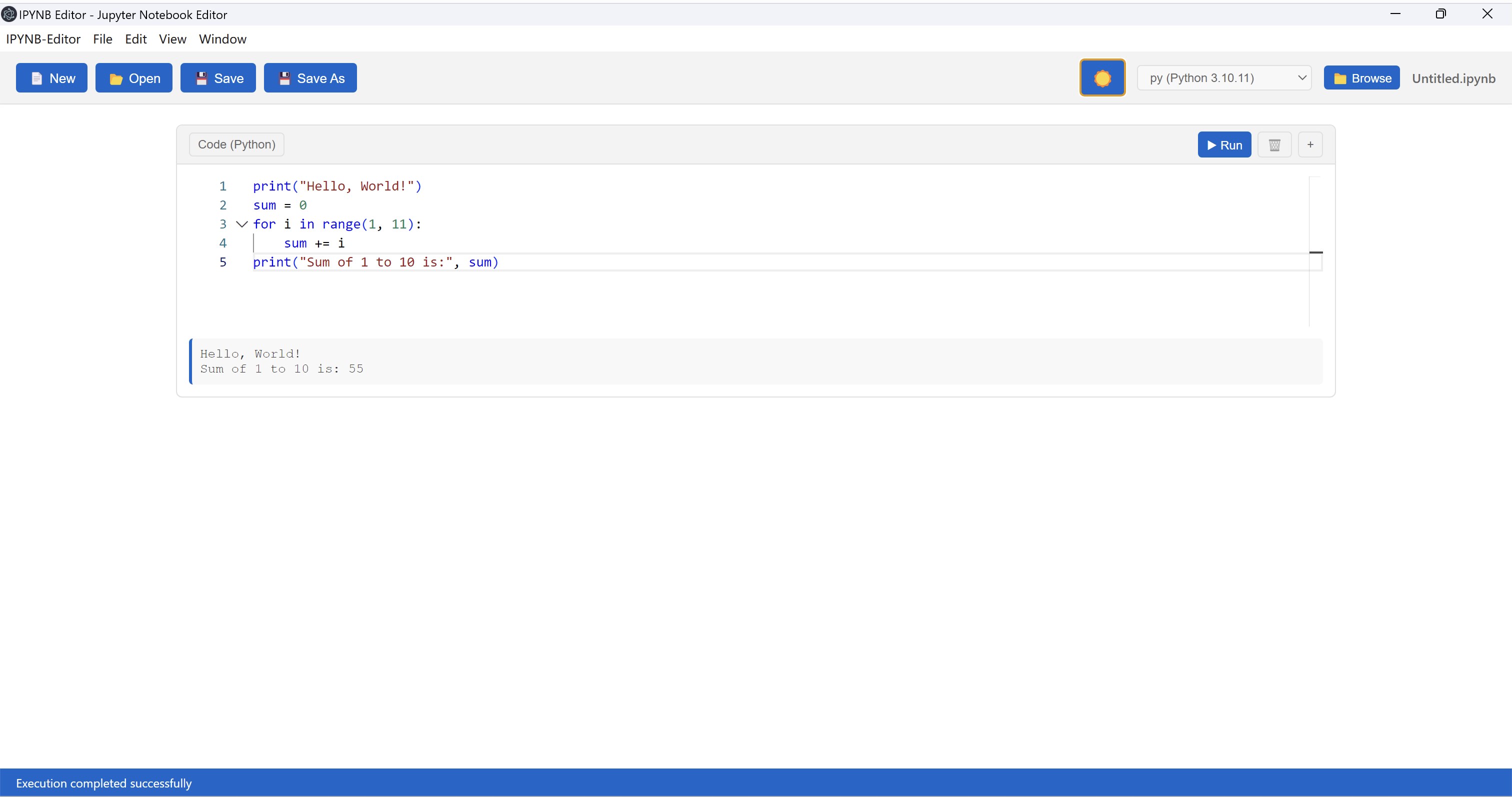 IPYNB Editor - Jupyter Notebook Editor