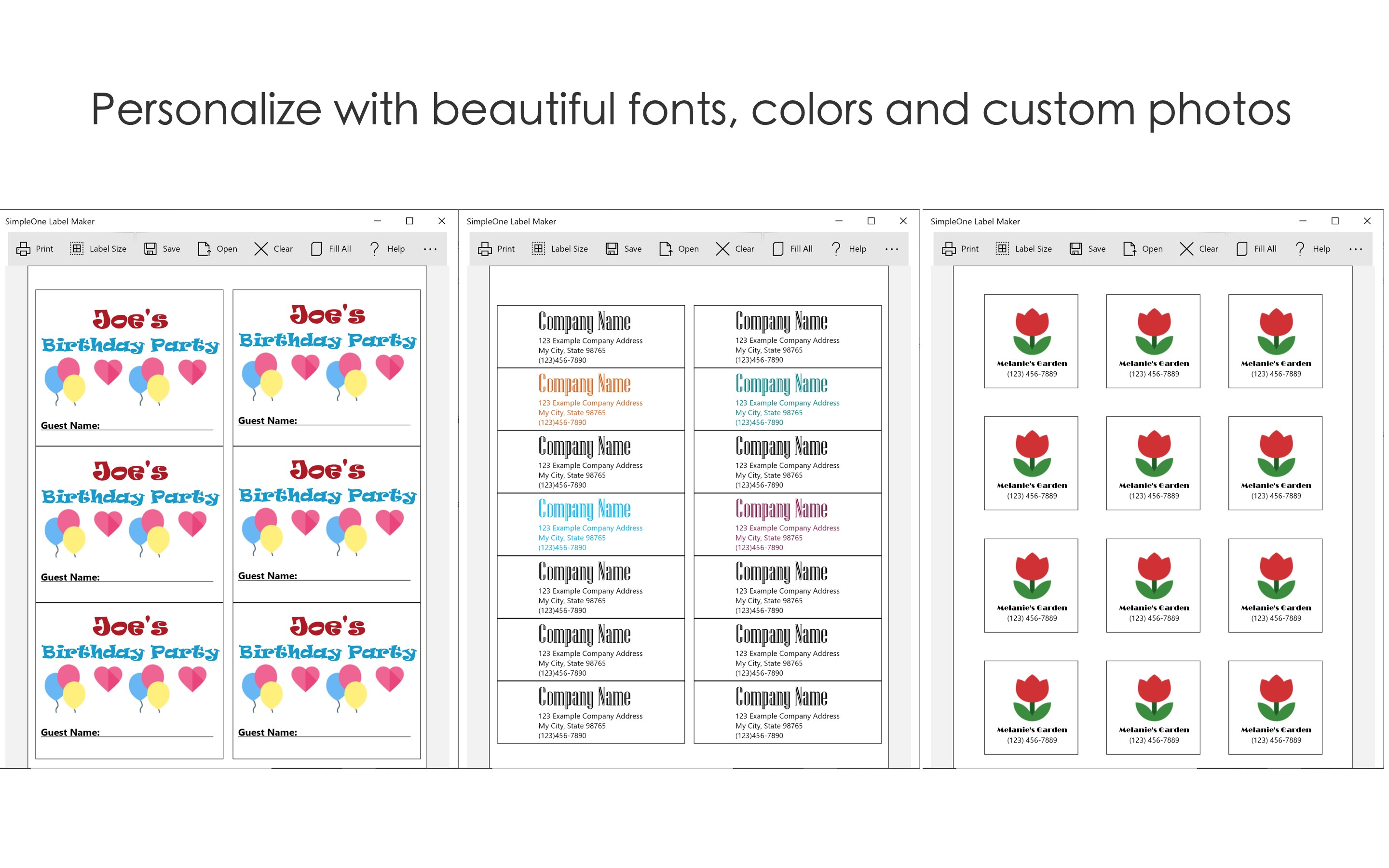 SimpleOne Label Maker