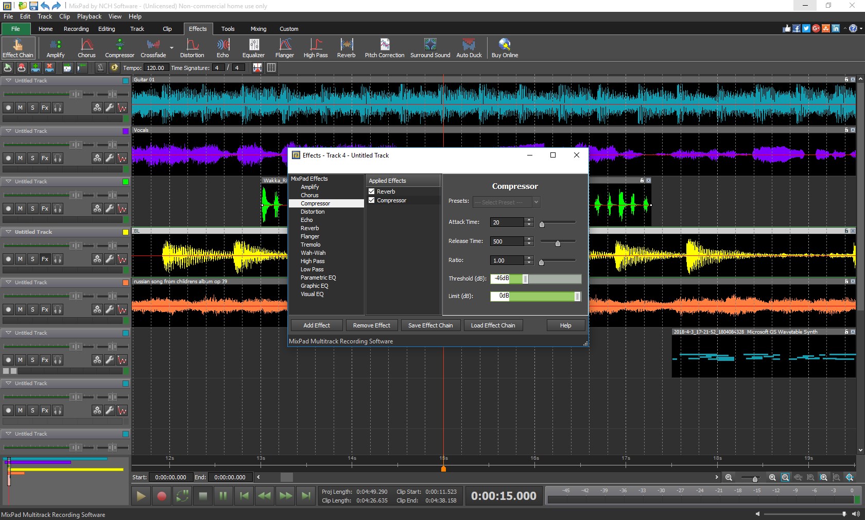 MixPad Multitrack Recording Software Express Edition