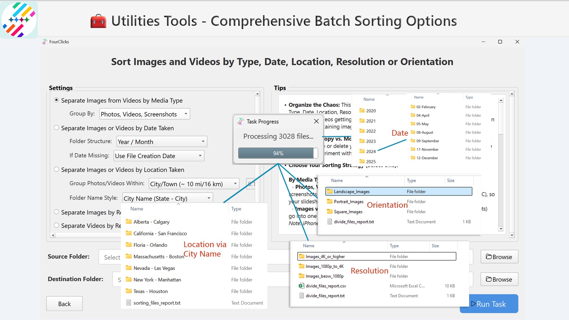 FourClicks Media: Essential Photo Organizer, Converter & 4K Slideshow Creator