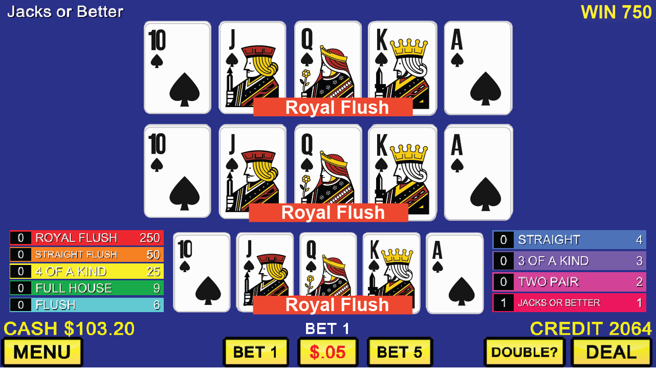 MULTI VIDEO POKER CLASSIC GAMES