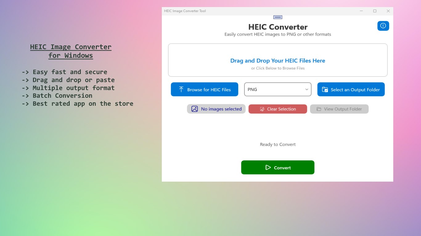 HEIC Image Converter - JPEG, PNG, BMP, GIF