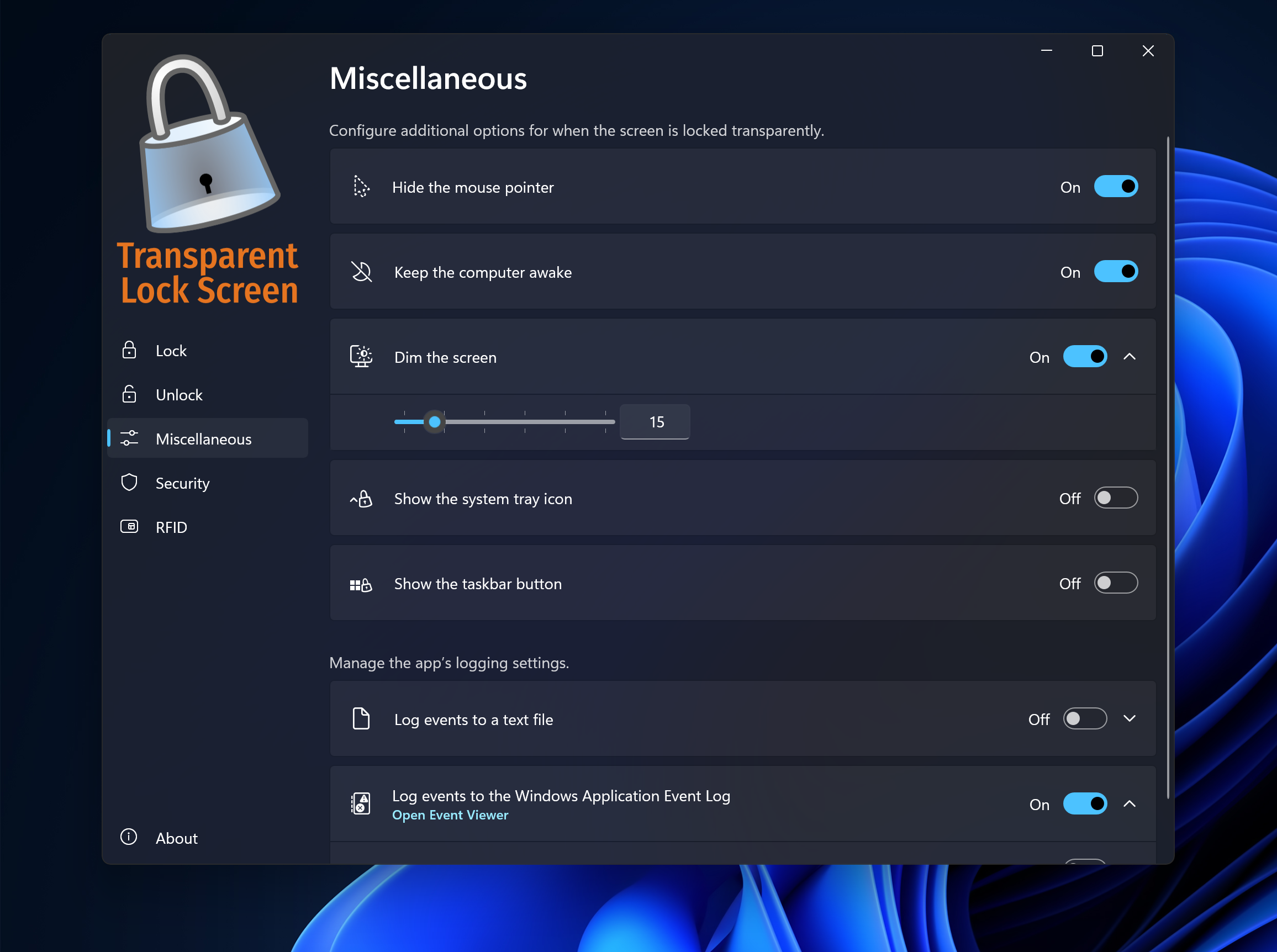 Transparent Lock Screen