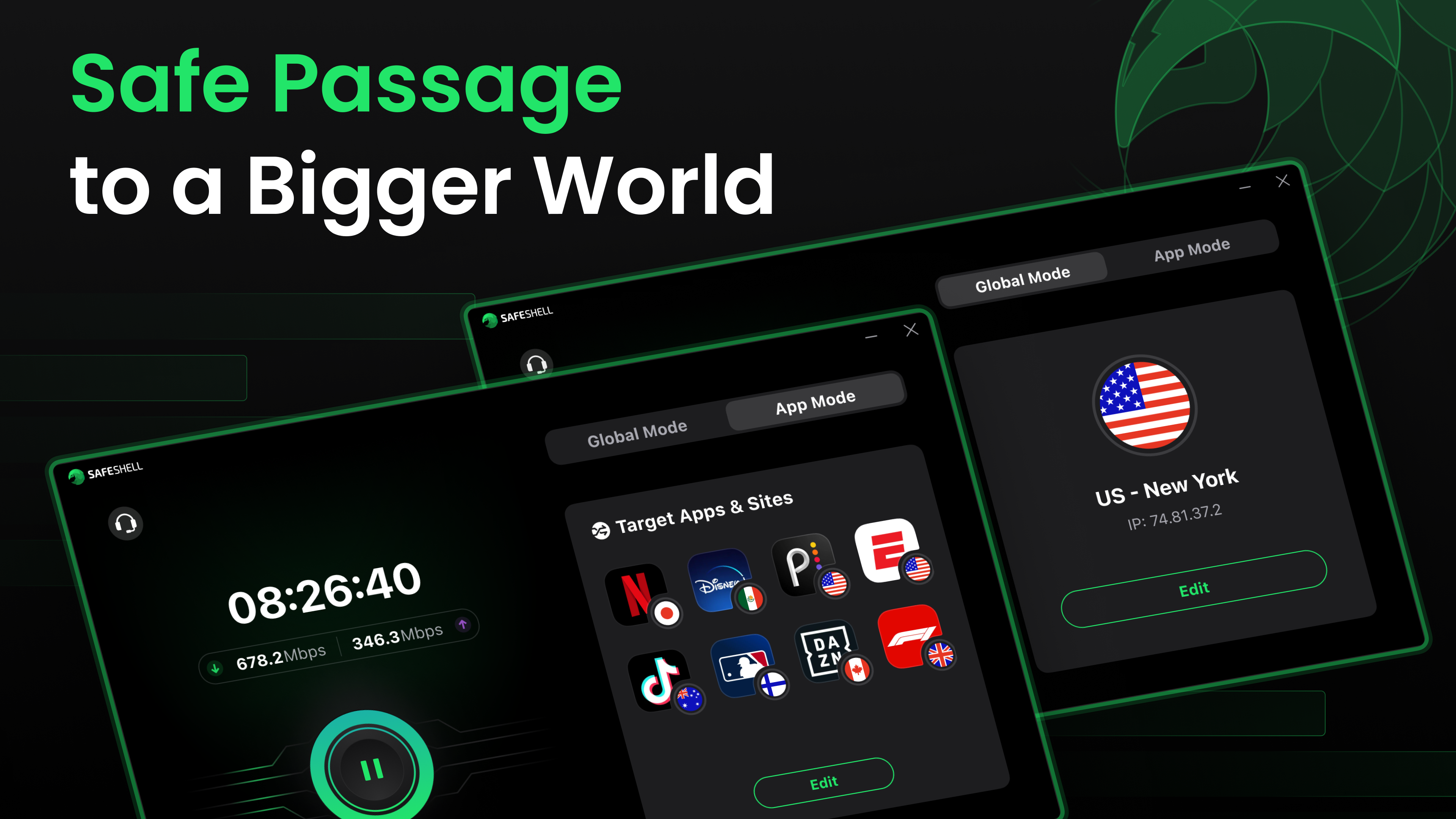 SafeShell VPN - Stream Freedom