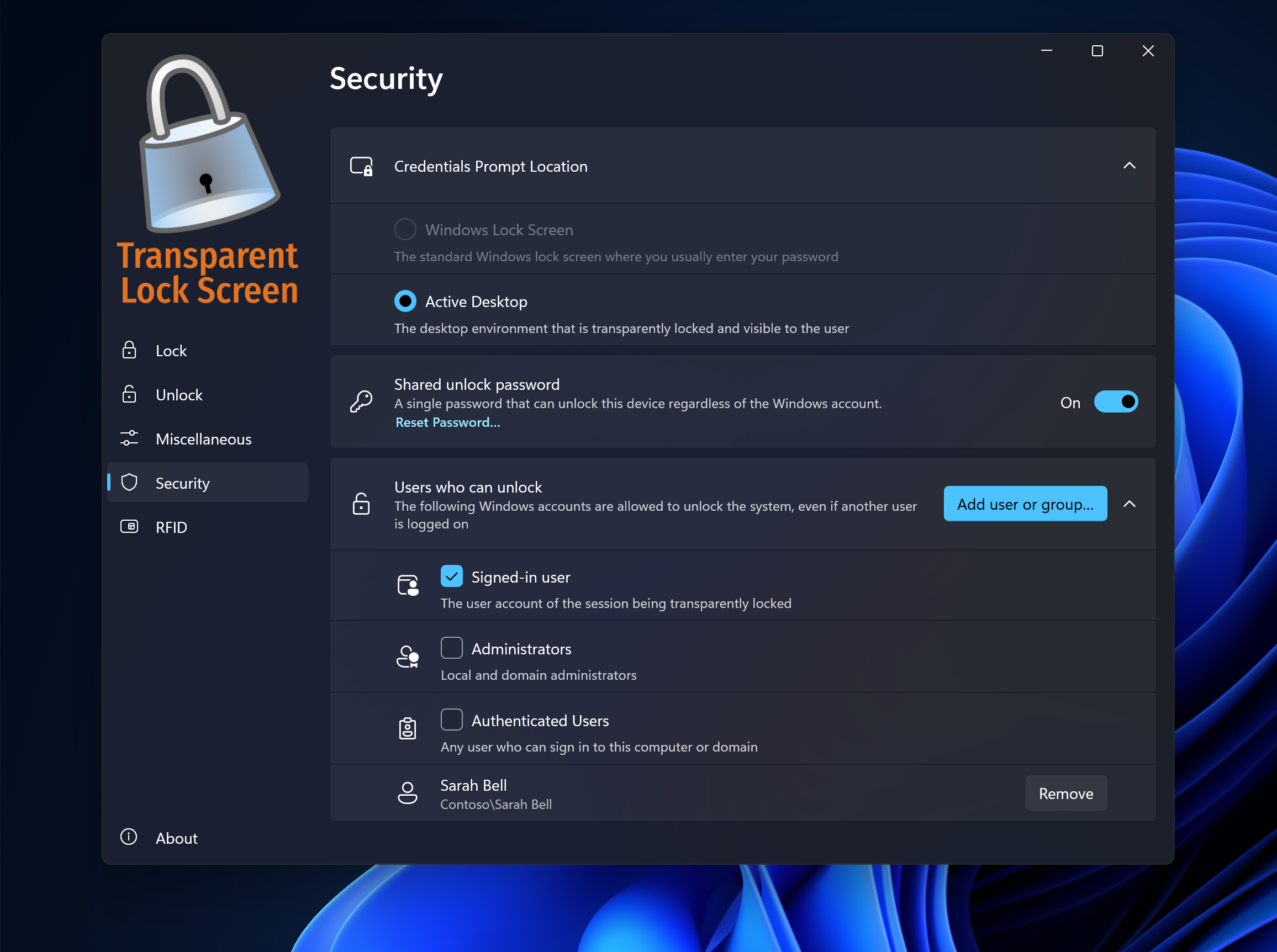 Transparent Lock Screen