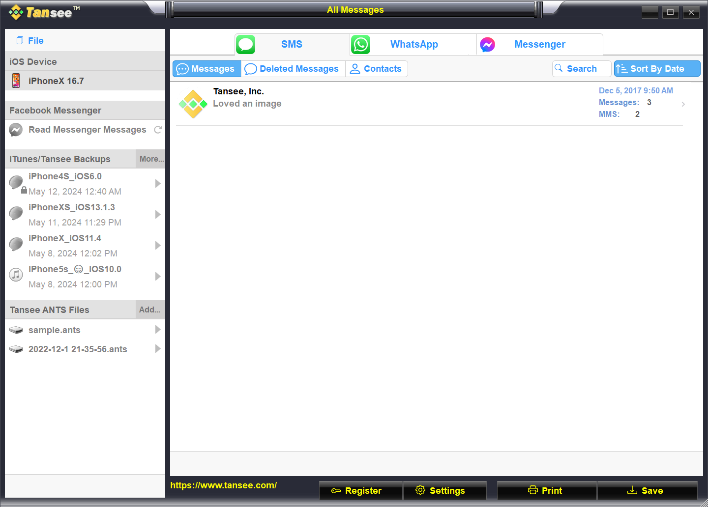 Tansee Message Transfer for iPhone
