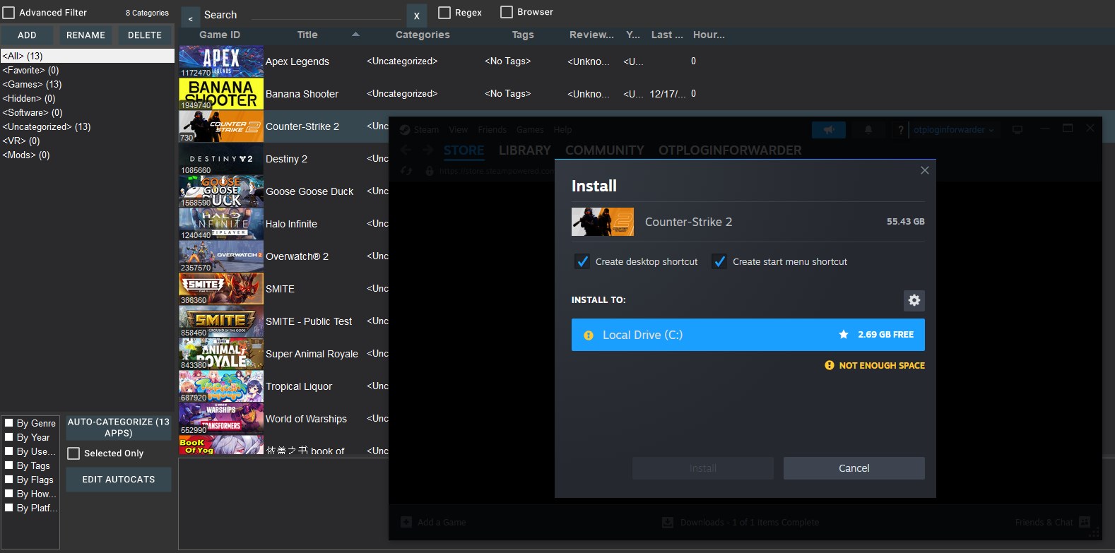 Stream games launcher SLM