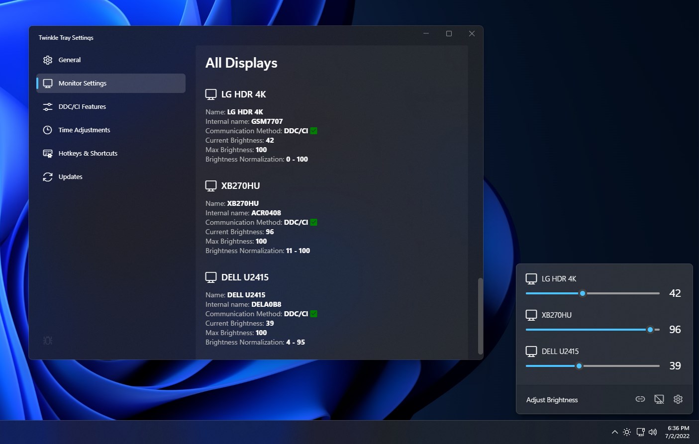 Twinkle Tray: Brightness Slider