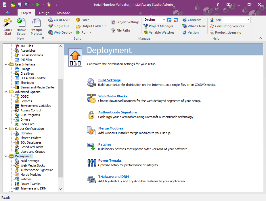 InstallAware Studio Admin