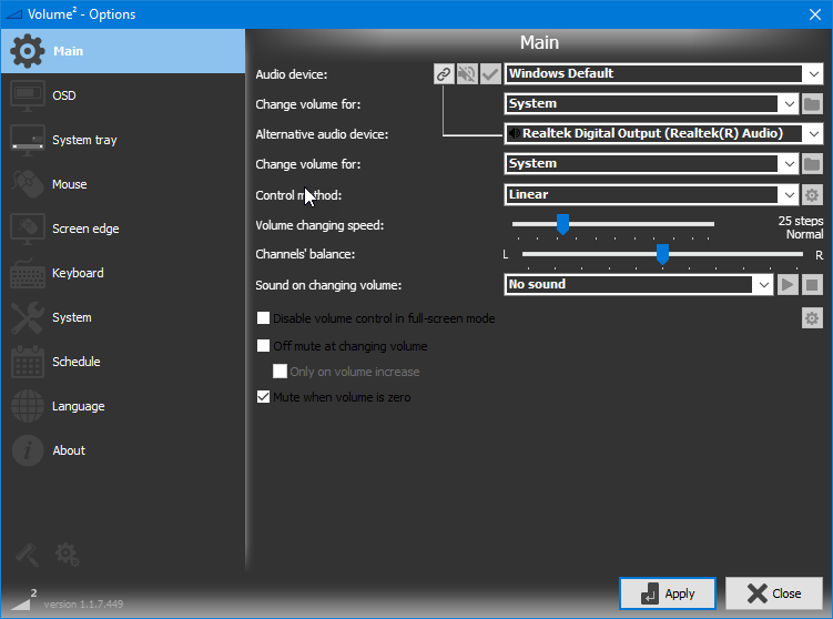 Volume² - advanced Windows volume control