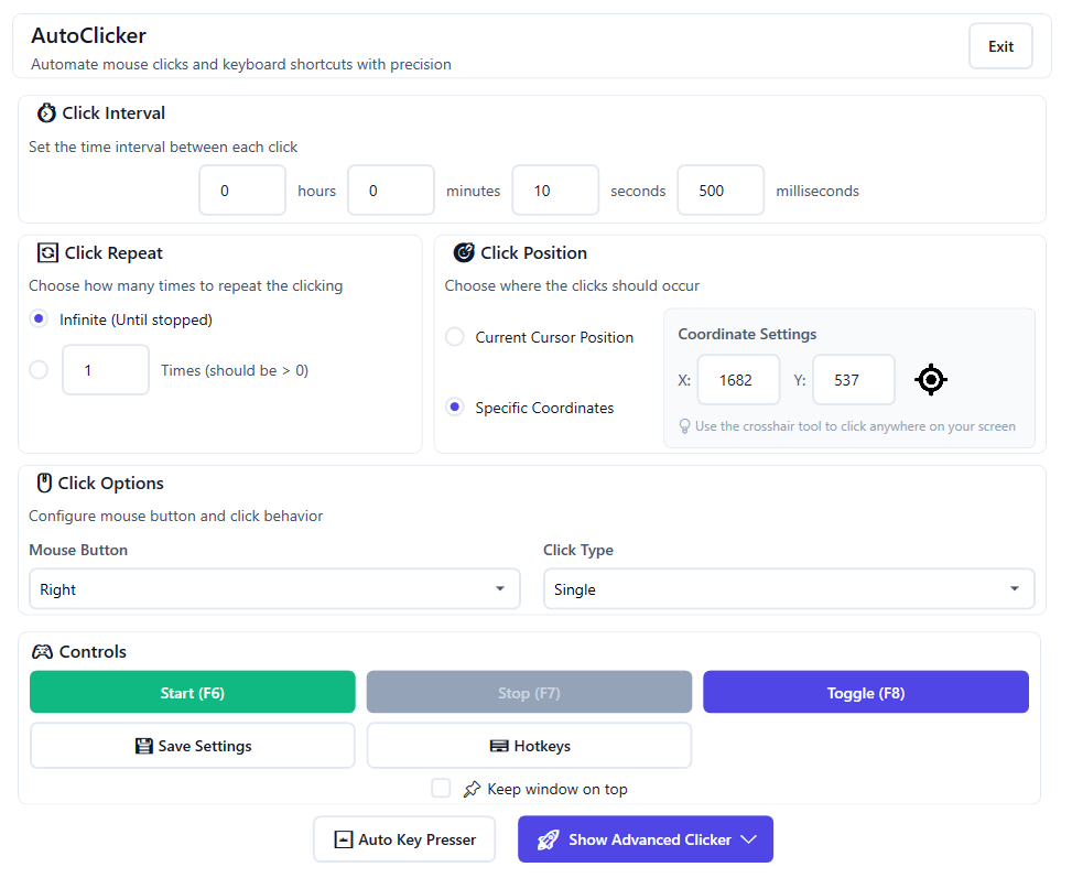 Auto Clicker - Key presser