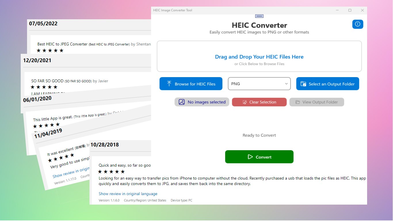 HEIC Image Converter - JPEG, PNG, BMP, GIF