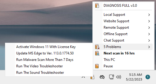 Diagnosis for Windows