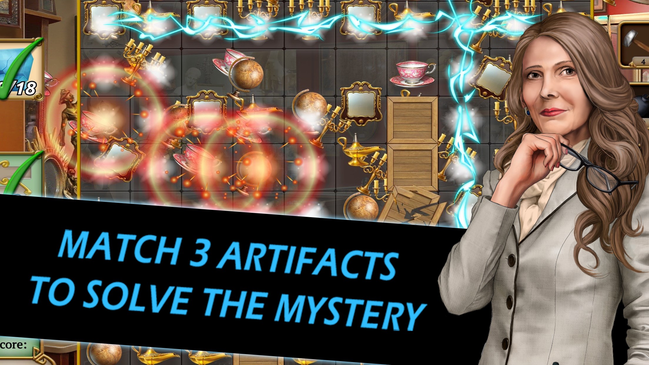 Mystery Society: Relic Match 3: Free Match 3 Games