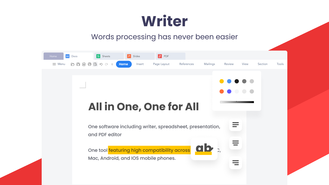 WPS Office Suite - PDF, Docs, Spreadsheet, Slide View & Edit