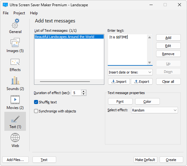 Ultra Screen Saver Maker