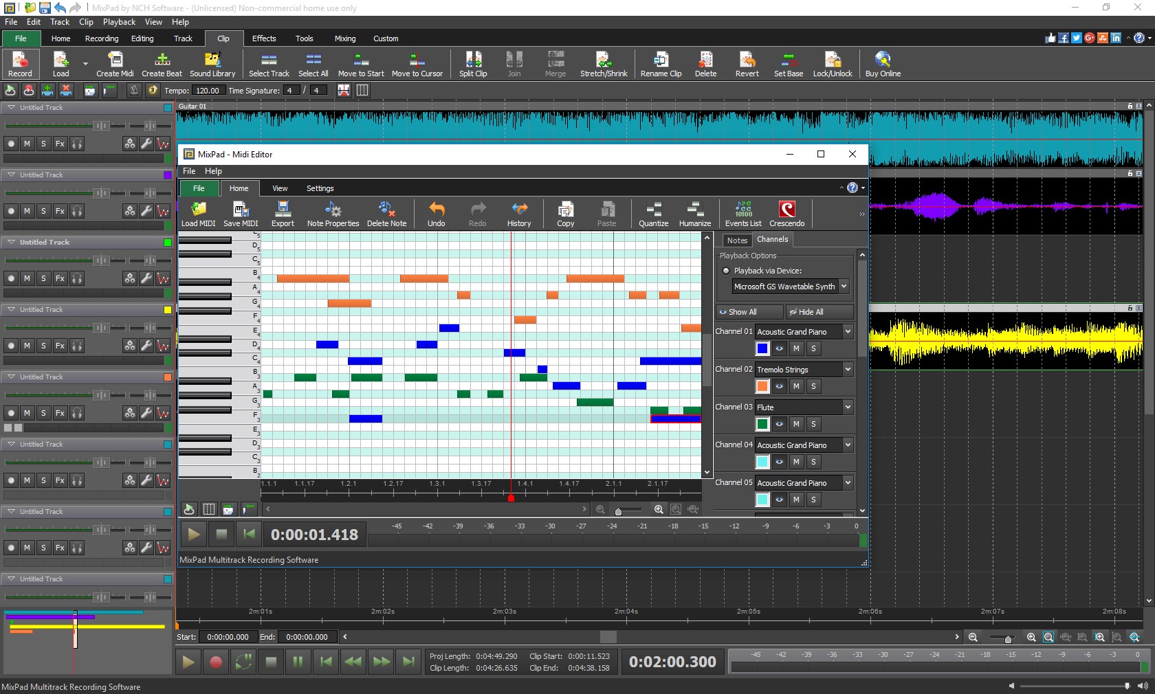 MixPad Multitrack Recording Software Express Edition