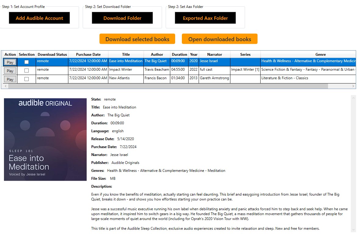 Audiobook Player - Audible AAX to MP3