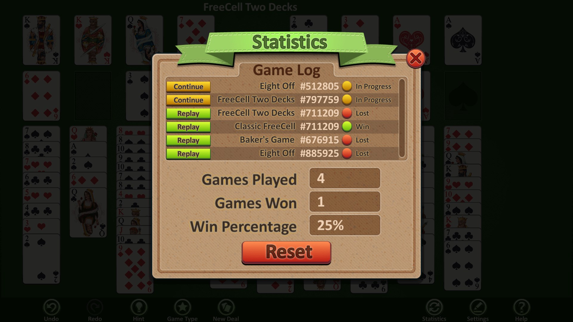 Simple FreeCell