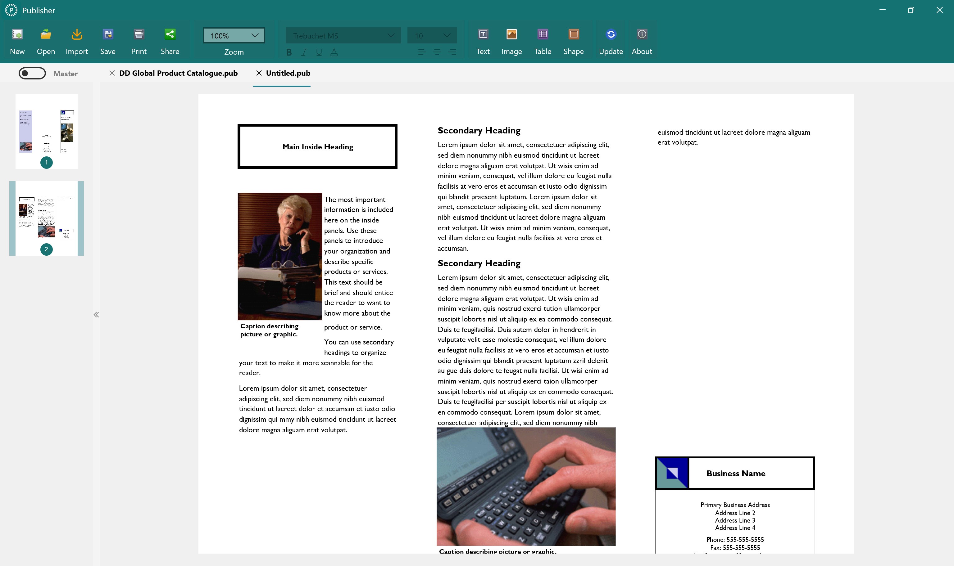 Publisher: for MS Publisher
