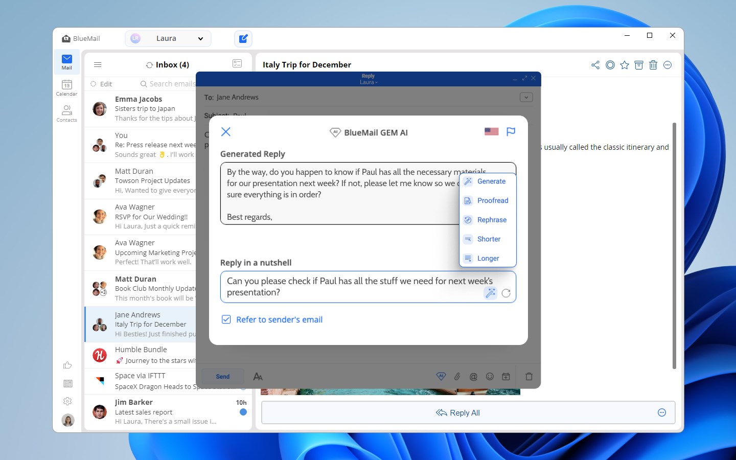 Blue Mail - Email & Calendar