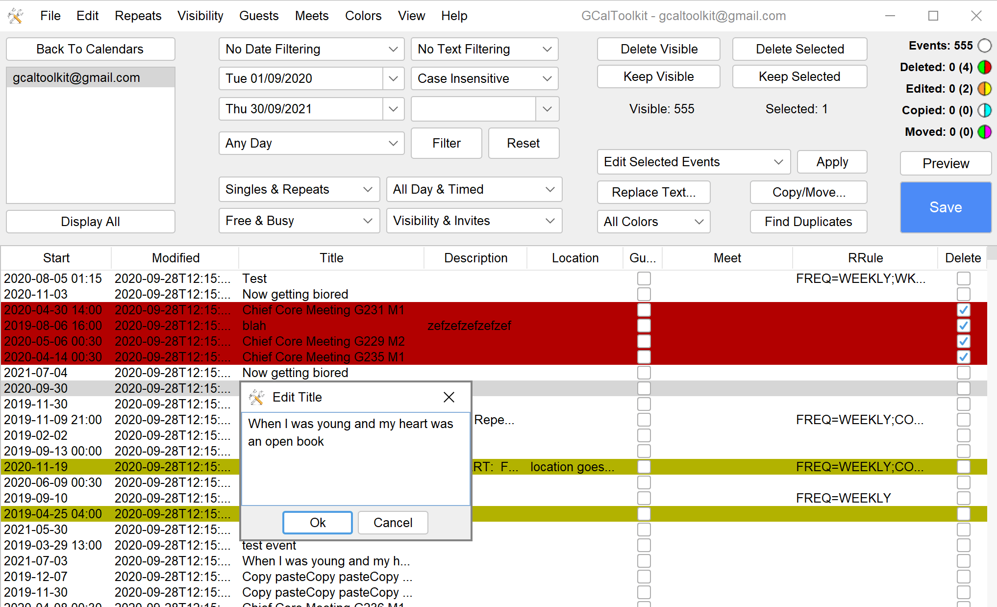 GCal Toolkit