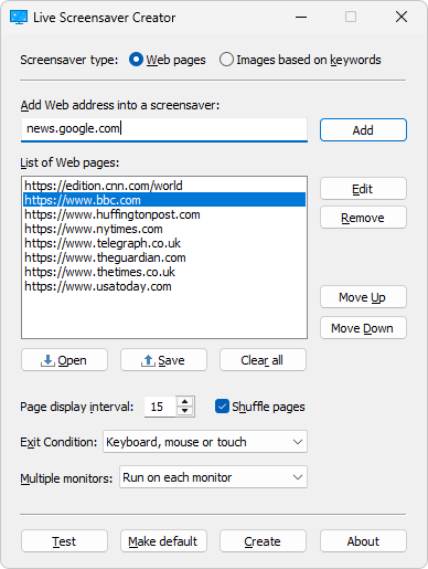Live Screensaver Creator