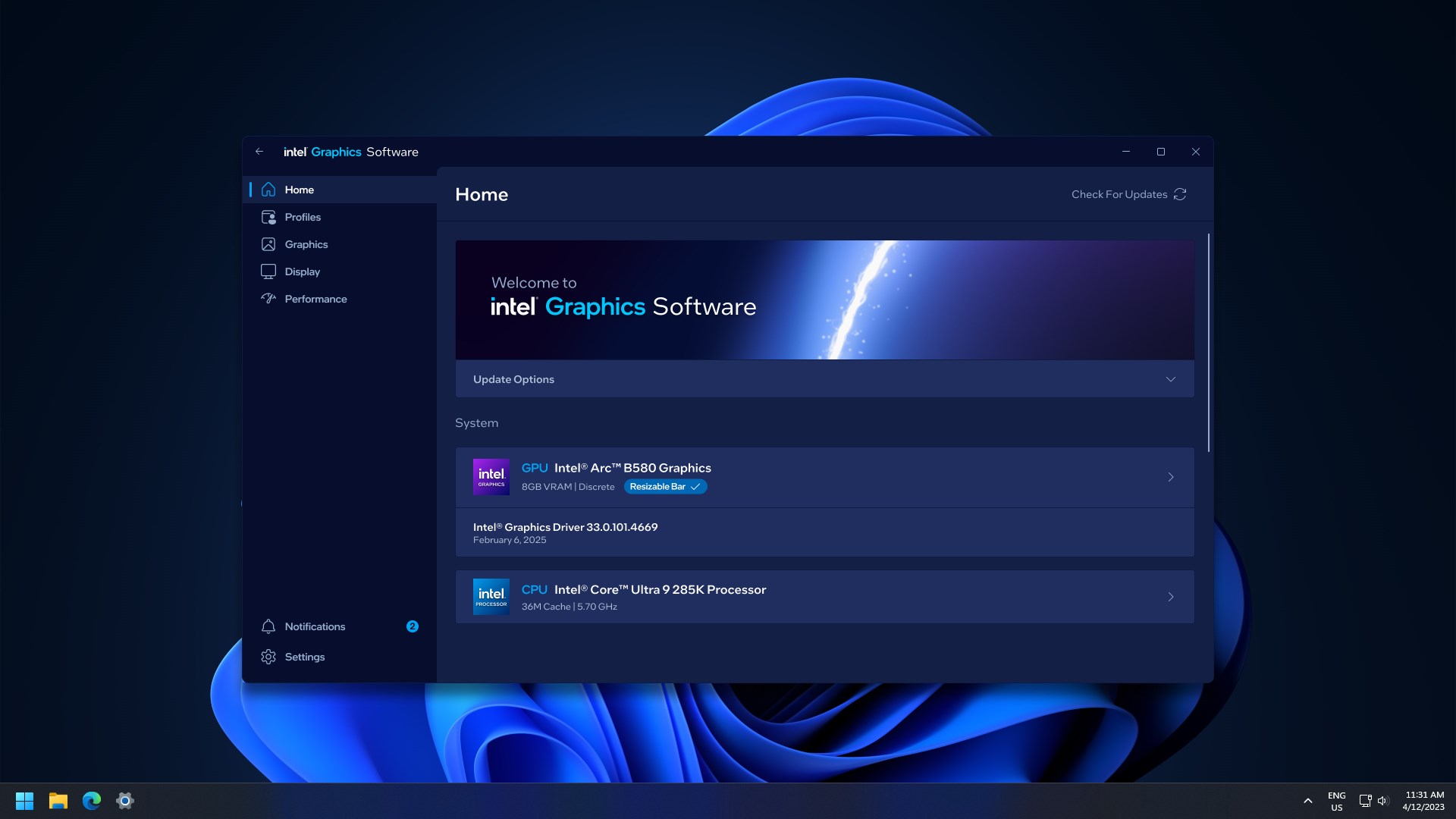 Intel® Graphics Software
