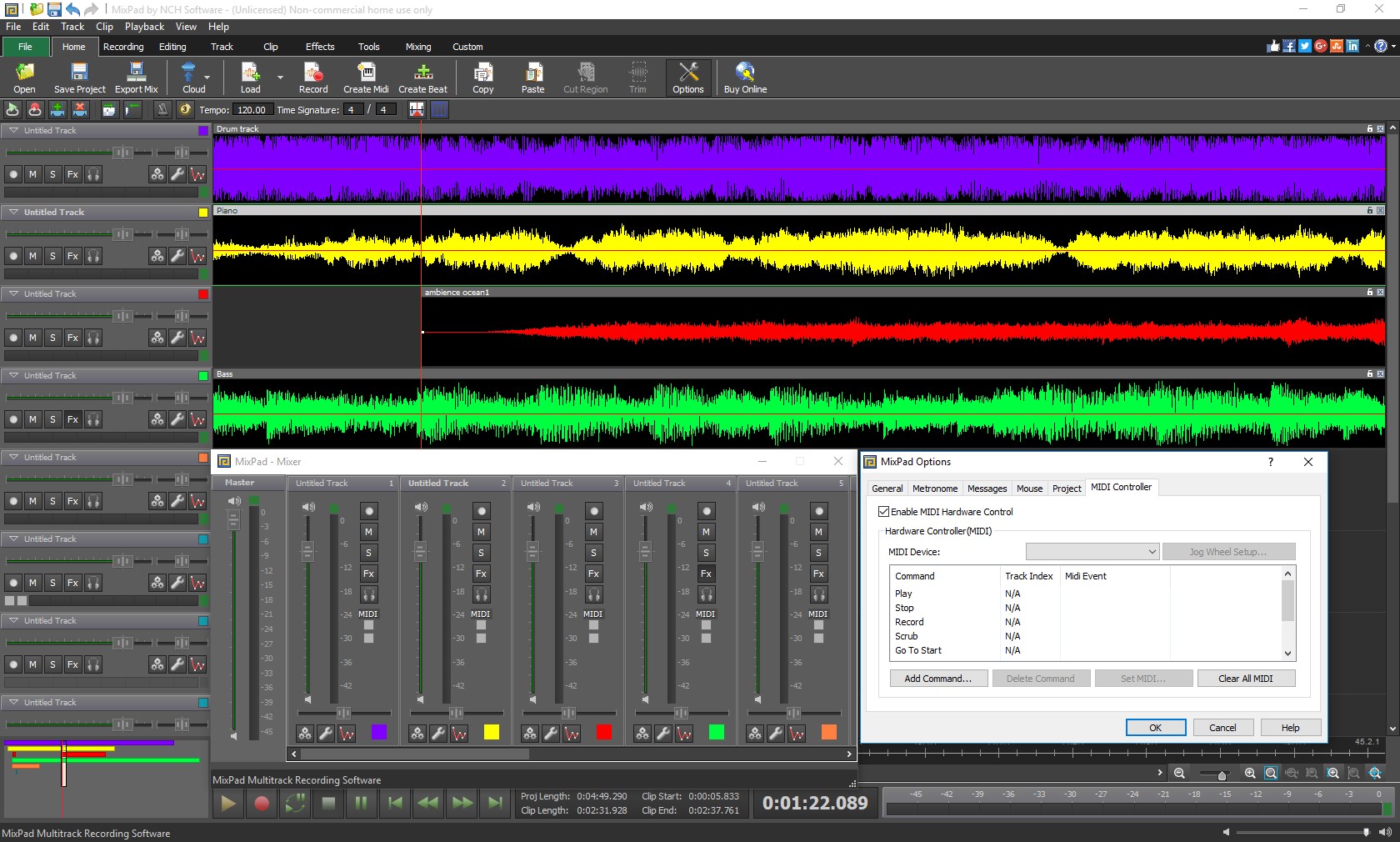 MixPad Multitrack Recording Software Express Edition