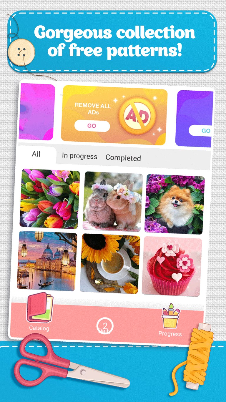 Cross Stitch Colorful Art