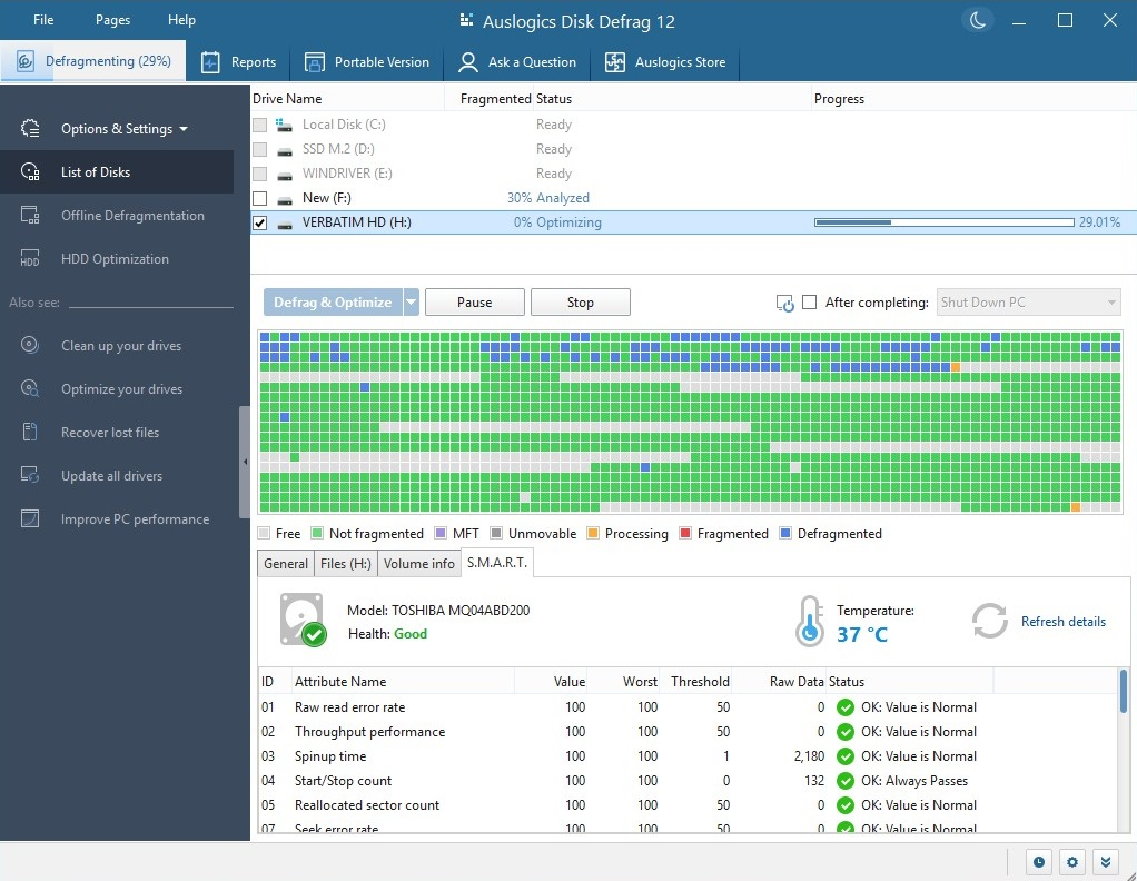 Auslogics Disk Defrag