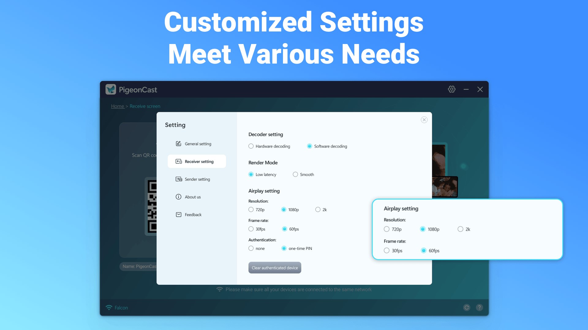 PigeonCast - FREE Cast via AirPlay/Google Cast