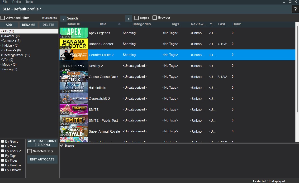 Stream games launcher SLM