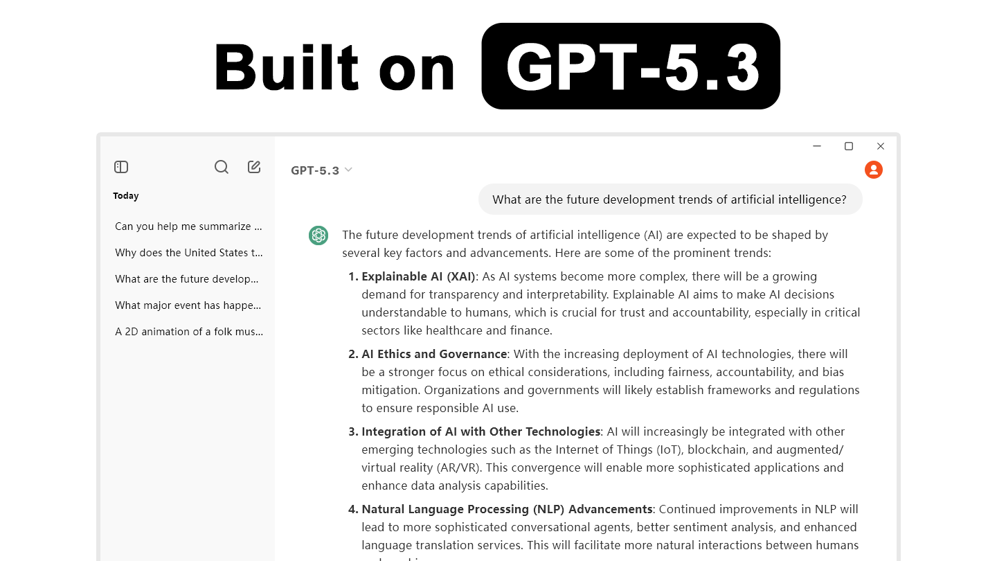 Chatbot 5.3 AI - Powered by Open API