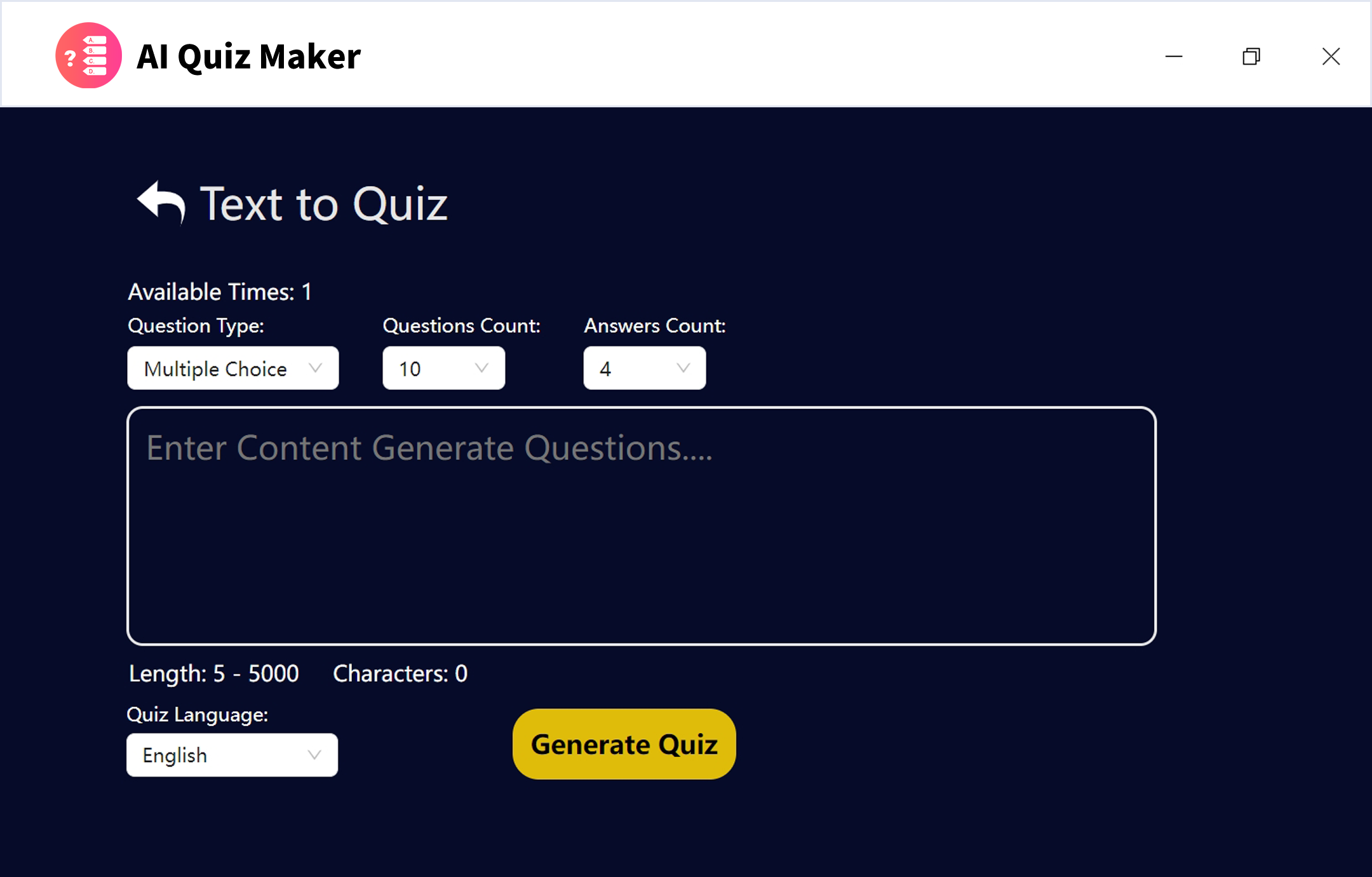 AI Quiz Maker