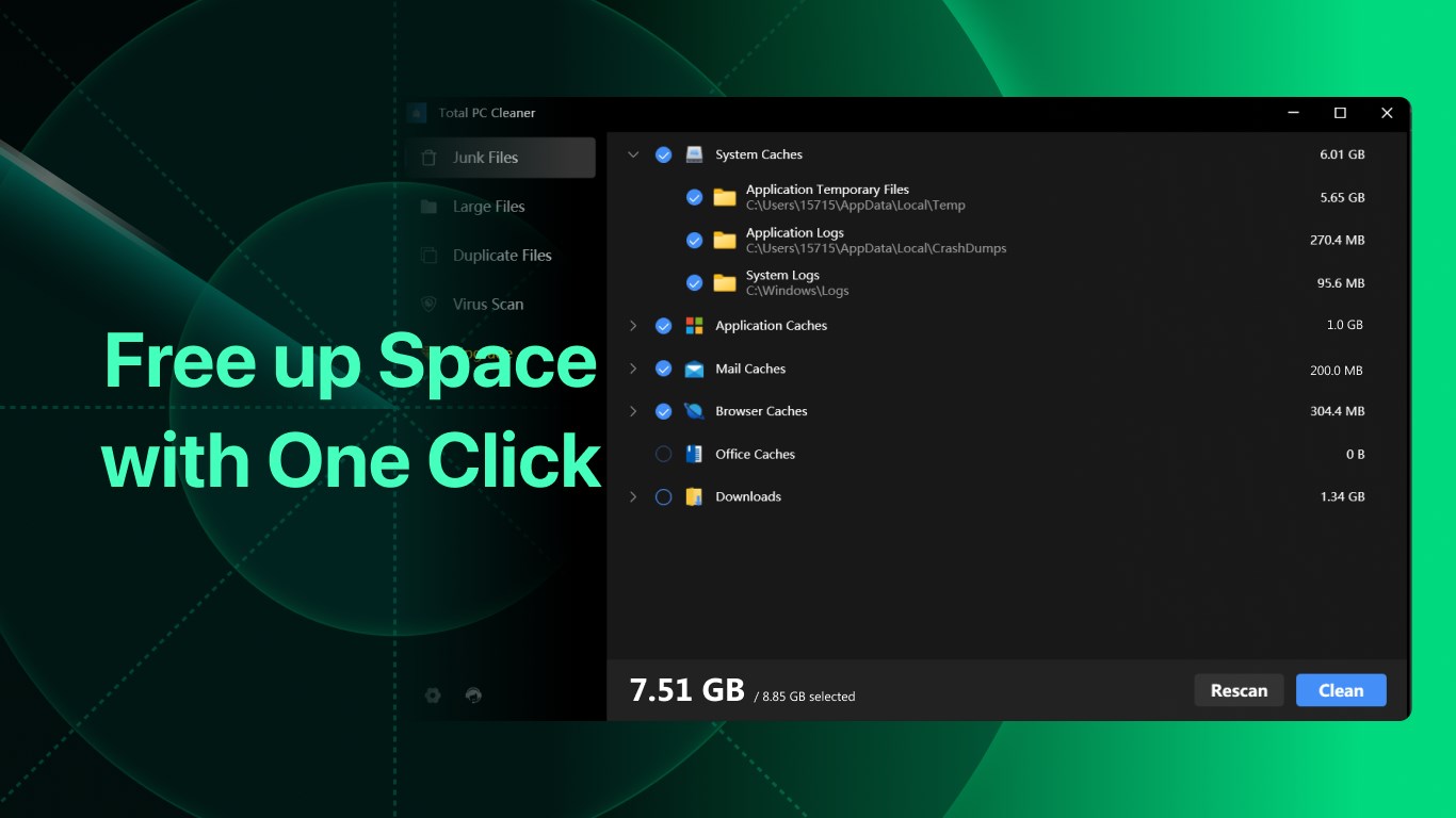 Total PC Cleaner: Clean Disk, Antivirus