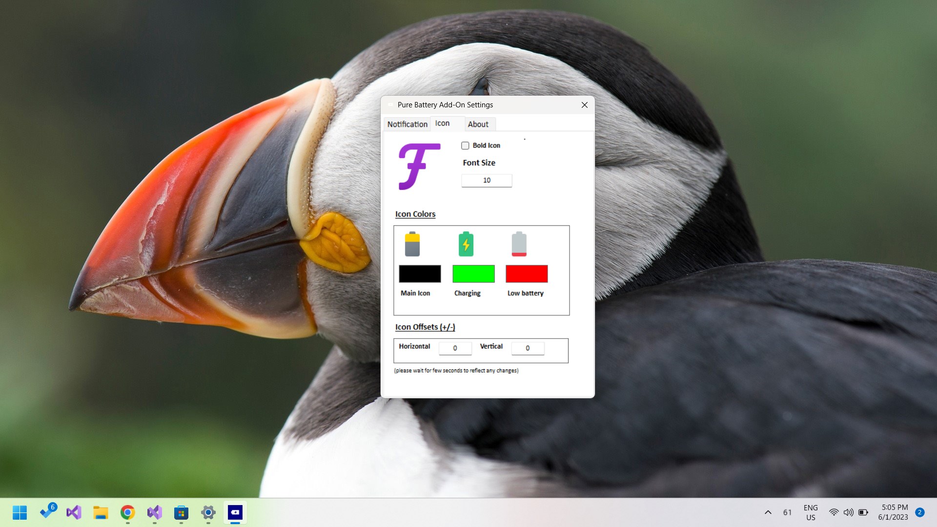 Battery Percentage - Pure Battery add-on