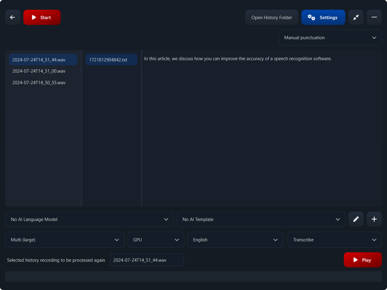 SpeechPulse Speech-to-Text