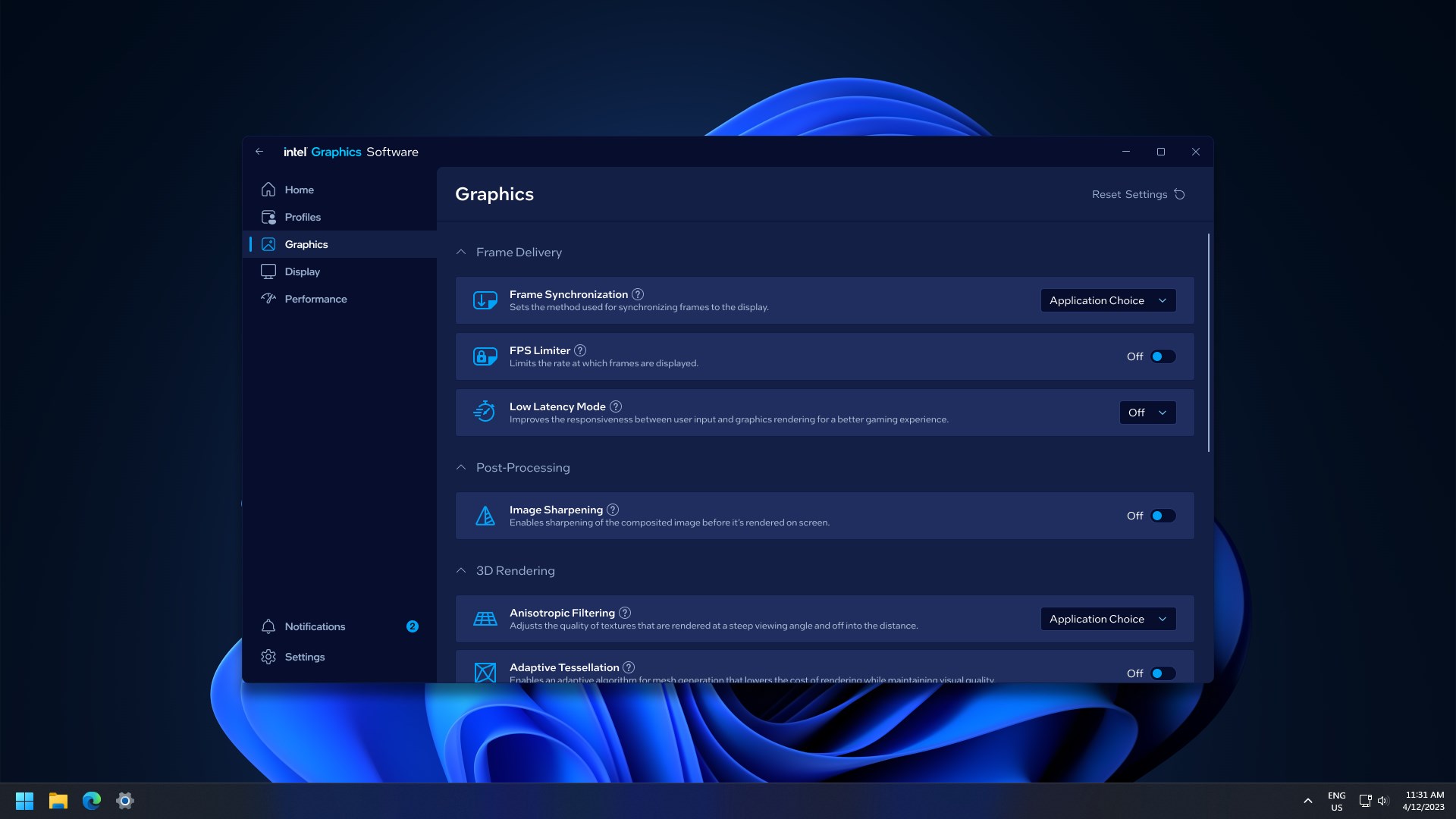 Intel® Graphics Software