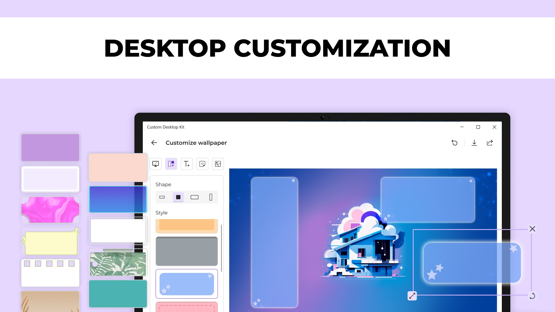 Custom Desktop Kit - Aesthetic themes & wallpapers