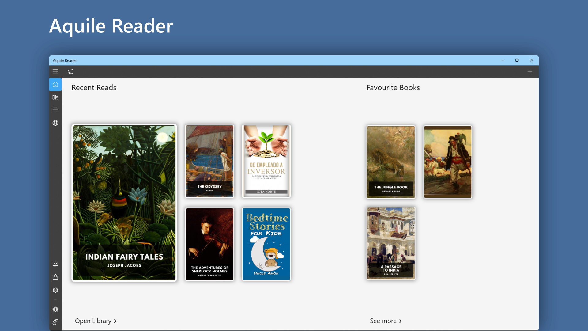Aquile Reader - Epub Pdf - Modern ebook reader