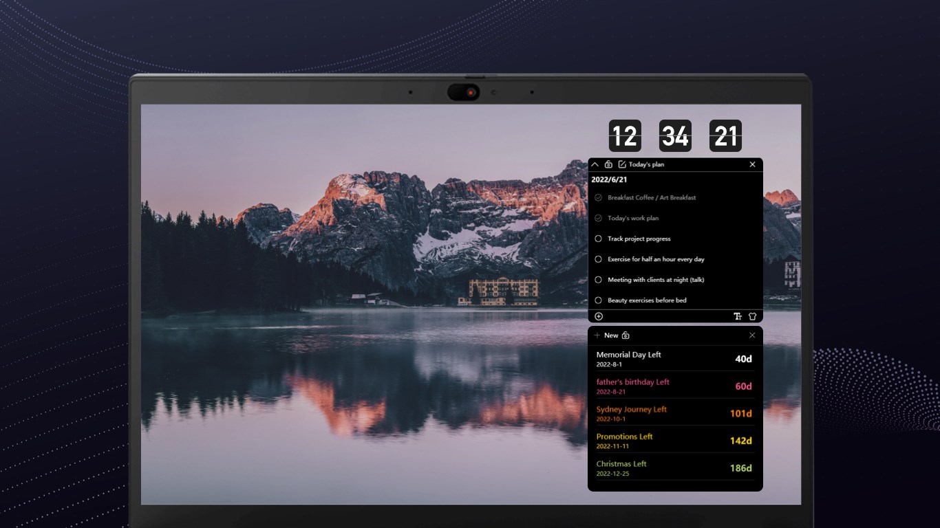 Desktop digital clock