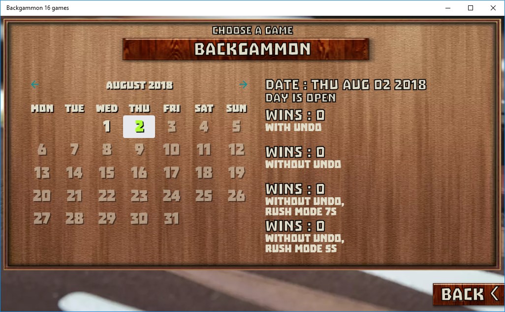 Backgammon 16 games