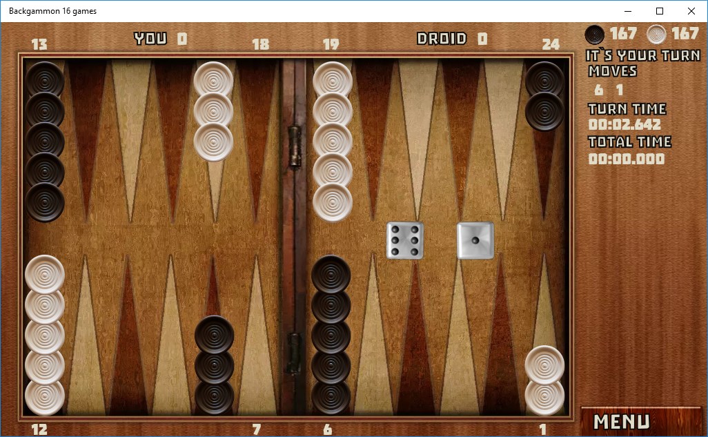 Backgammon 16 games