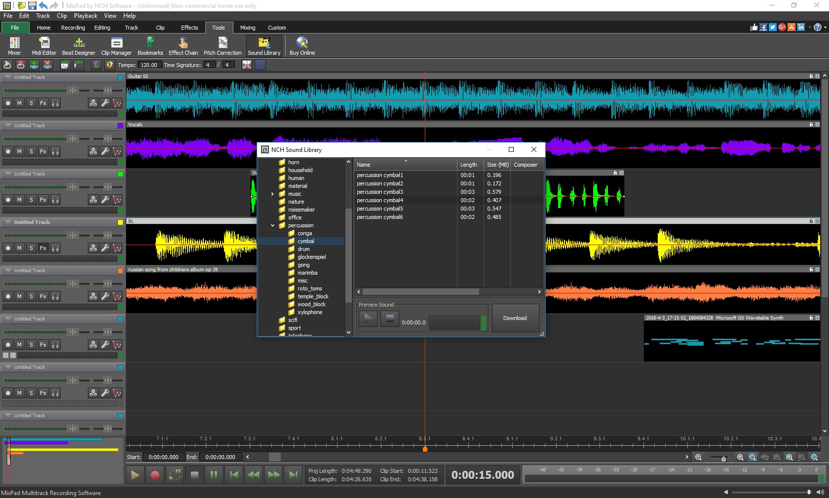MixPad Multitrack Recording Software Express Edition