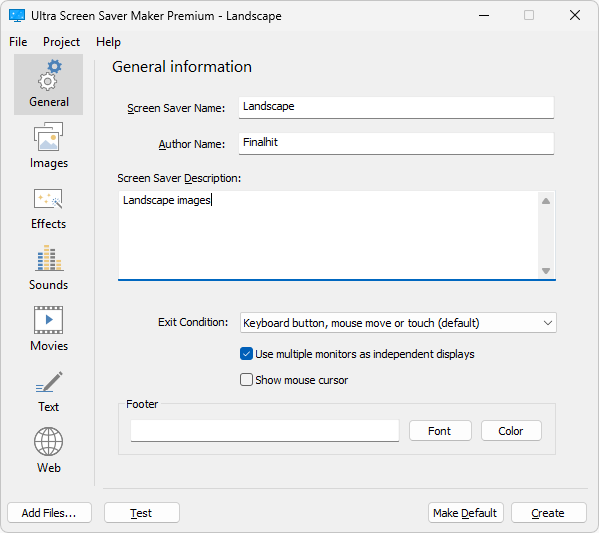 Ultra Screen Saver Maker