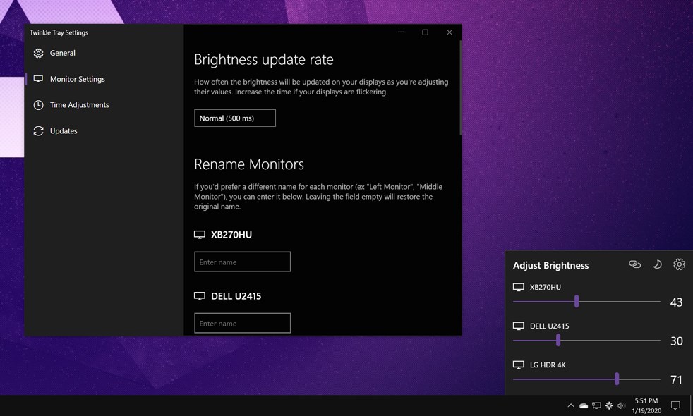 Twinkle Tray: Brightness Slider